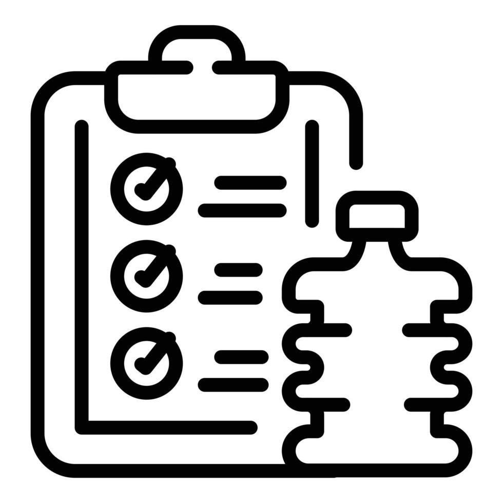 Clipboard water delivery icon outline vector. Service cooler vector