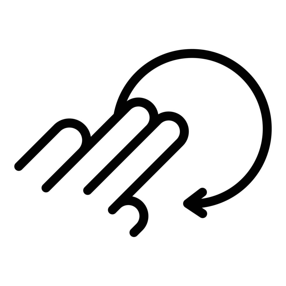 Round touch icon outline vector. Digital screen vector