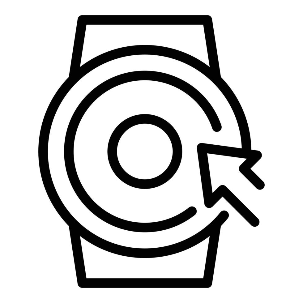 Touch smartwatch icon outline vector. Hand smartphone vector