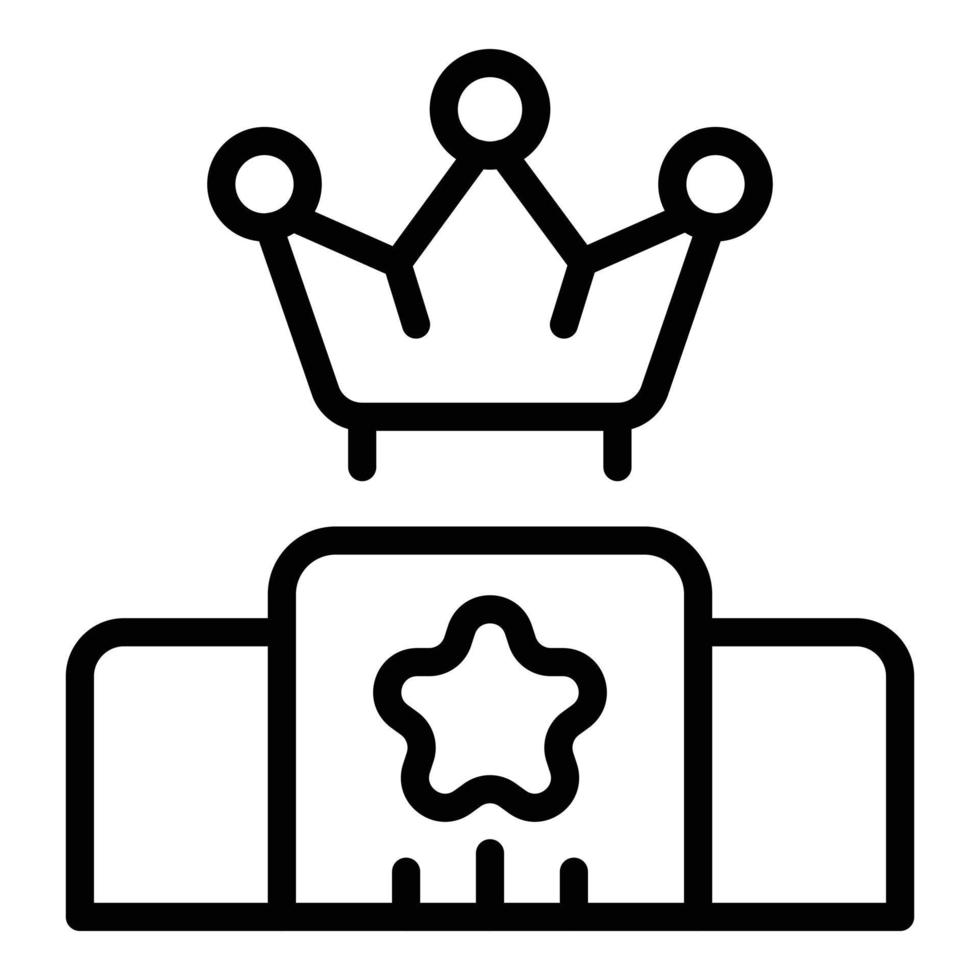 King career podium icon outline vector. Skill level vector