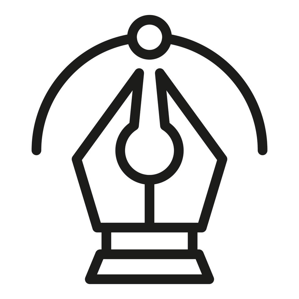 Edit digital tool icon outline vector. Stroke interface vector