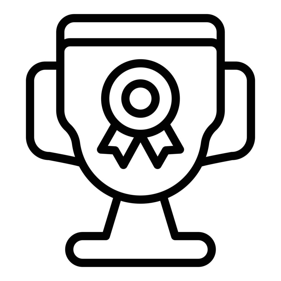 Skill up cup icon outline vector. Career goal vector