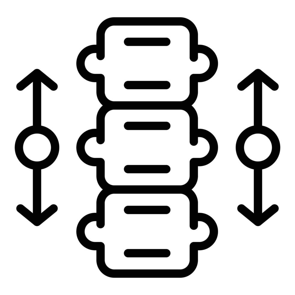 Baby spine grow up icon outline vector. Infant care vector