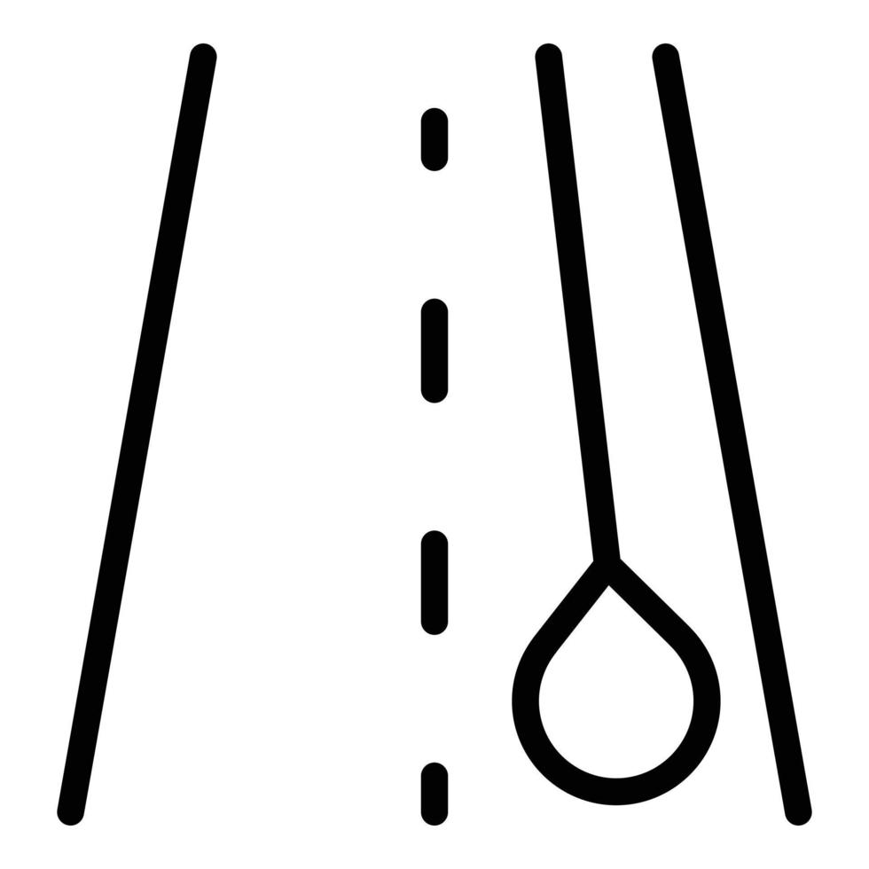 vector de contorno de icono de trayectoria de carretera. camino de viaje