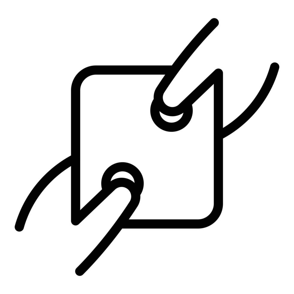 Digital touch icon outline vector. Screen hand vector