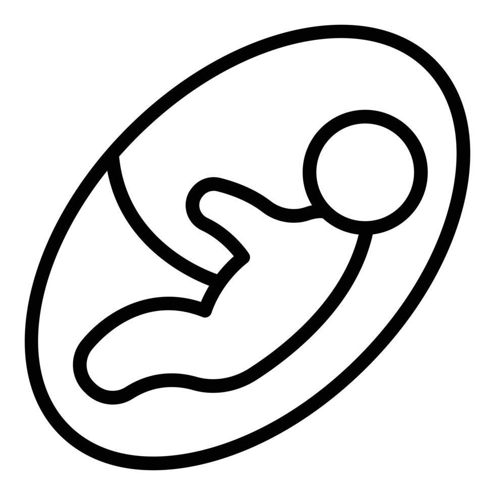 vector de contorno de icono de nacimiento de niño. bebe infantil