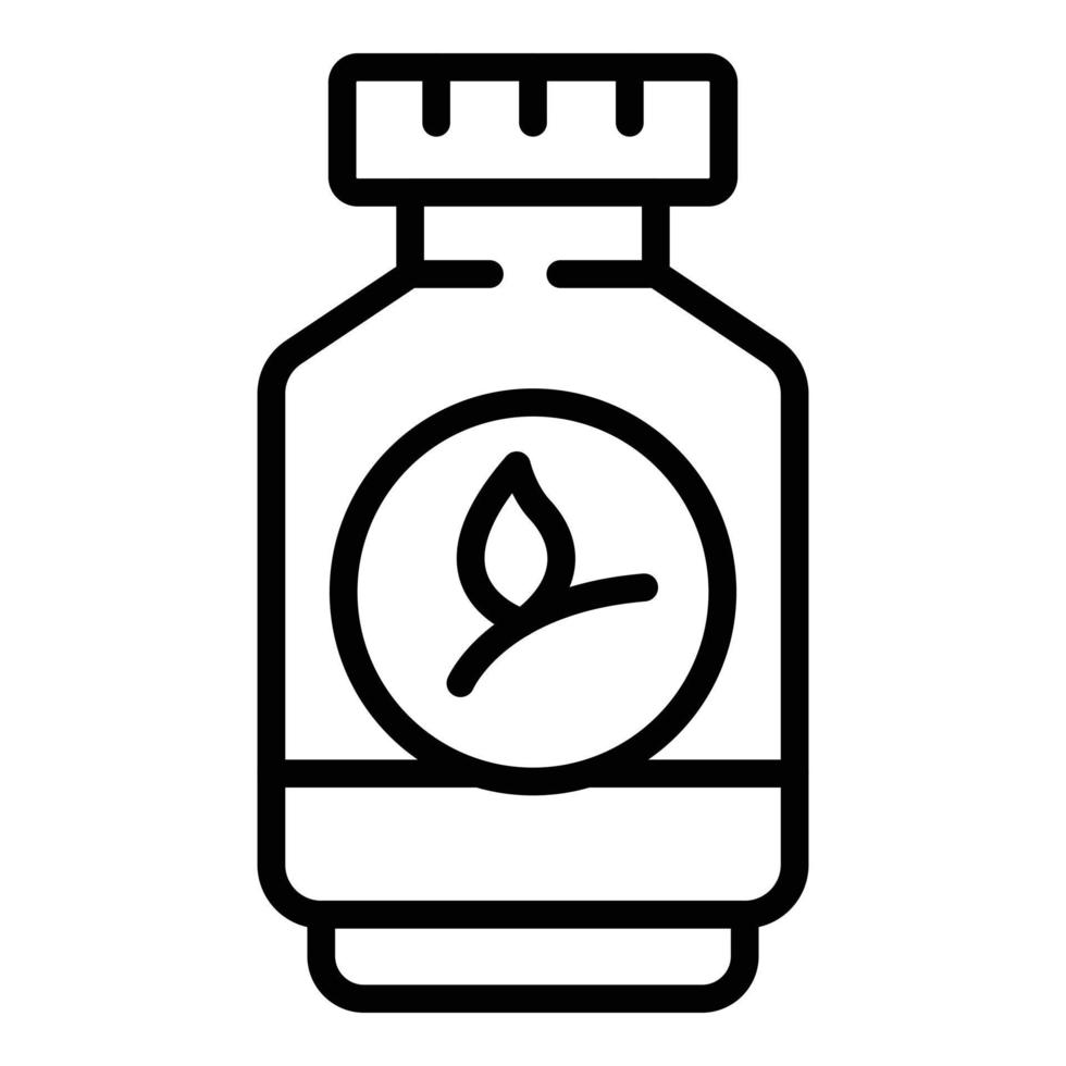 Plant vitamin jar icon outline vector. Infant baby vector