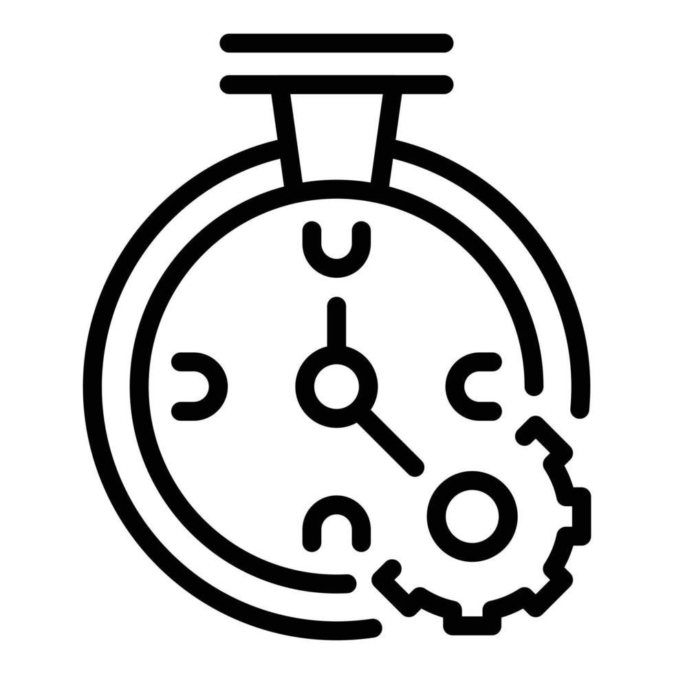 Watch productivity icon outline vector. Business team vector