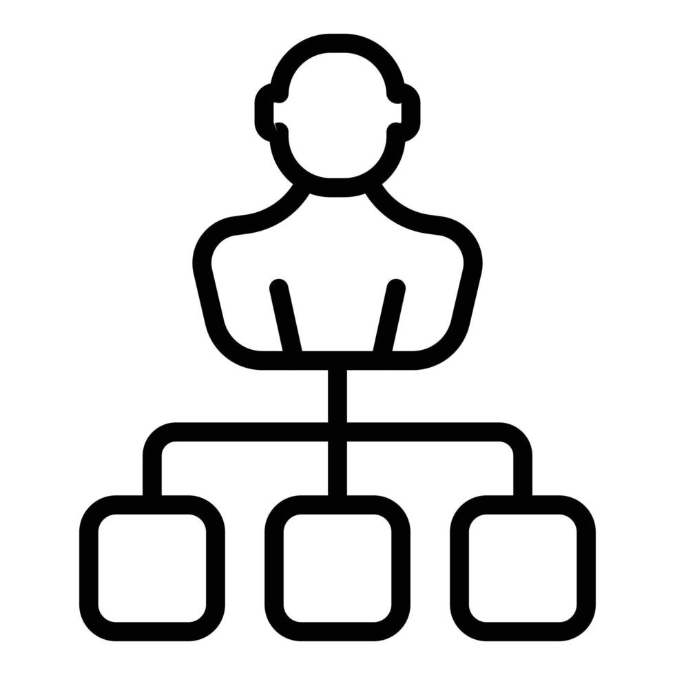 Task group icon outline vector. Office system vector