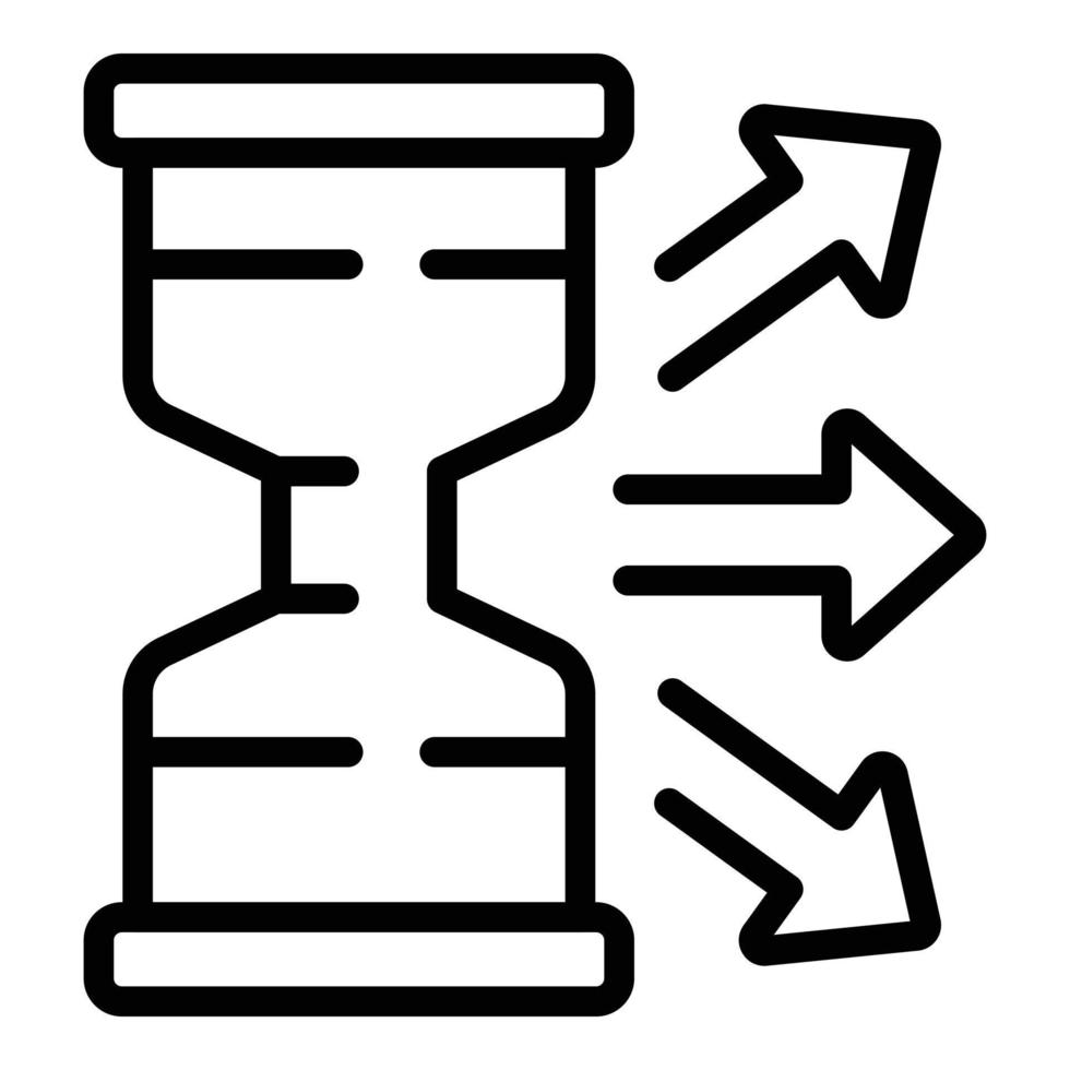 Productivity hourglass icon outline vector. Business team vector