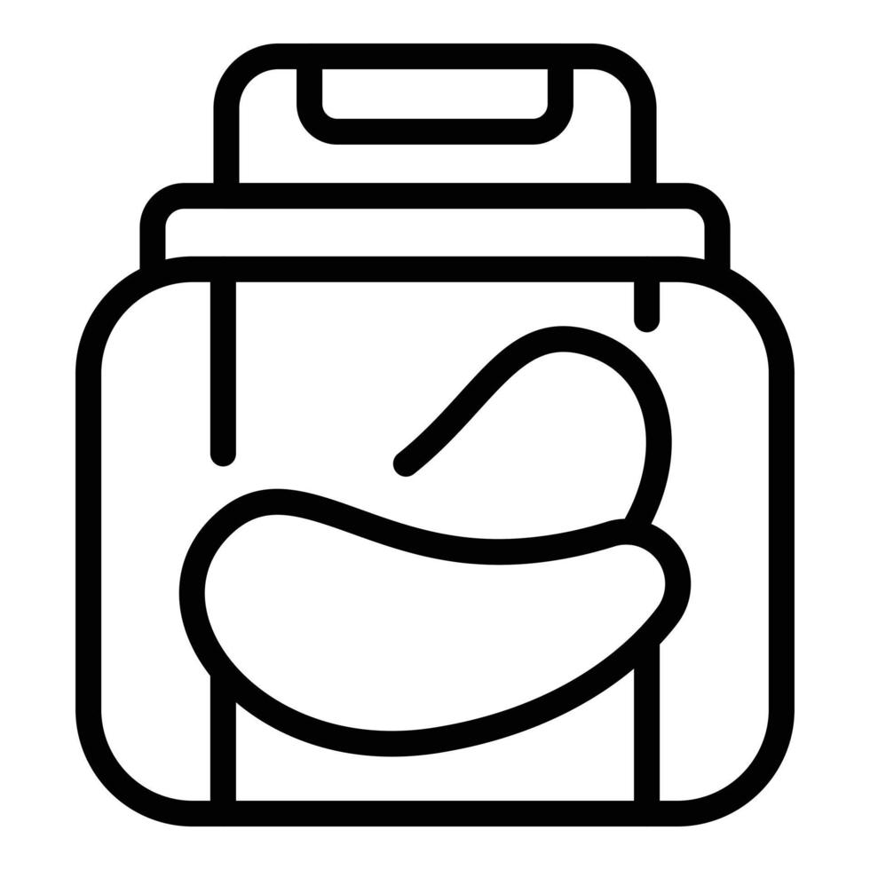 Cream jar icon outline vector. Eye patch vector