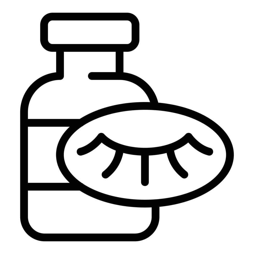 Eye cream icon outline vector. Patch mask vector