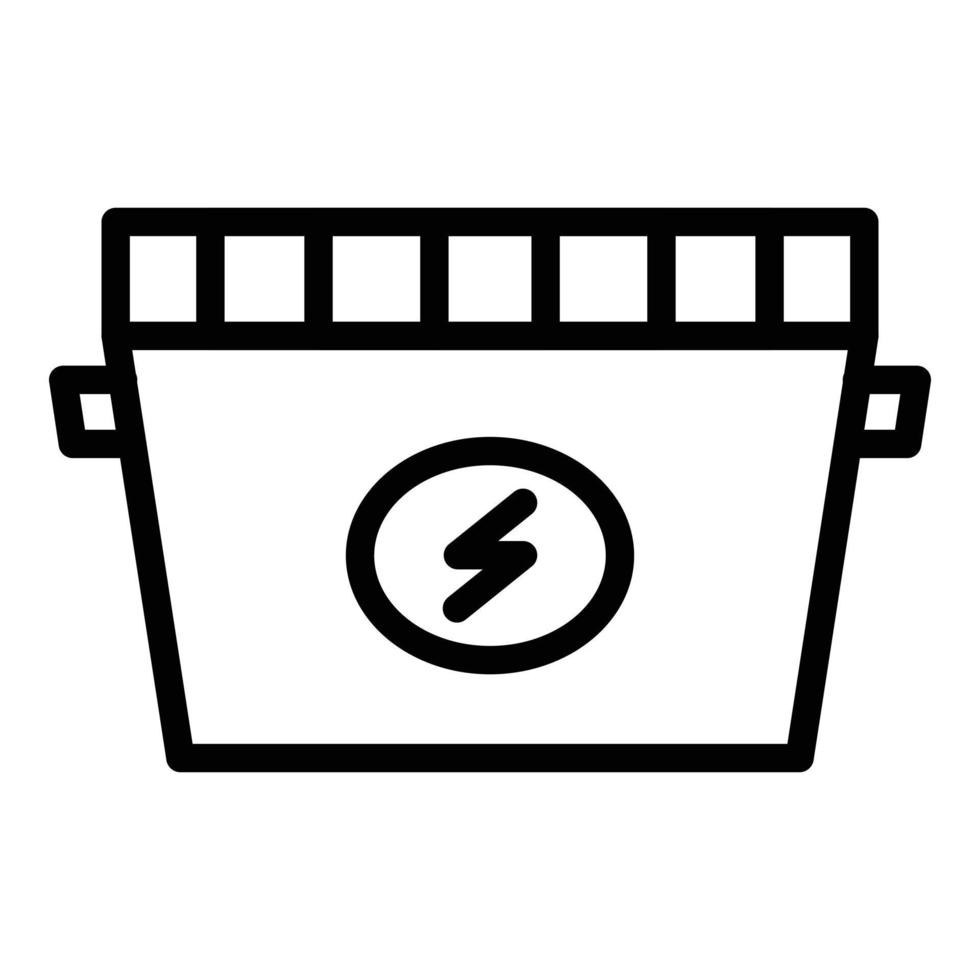 Small electric convector icon outline vector. Radiator heater vector