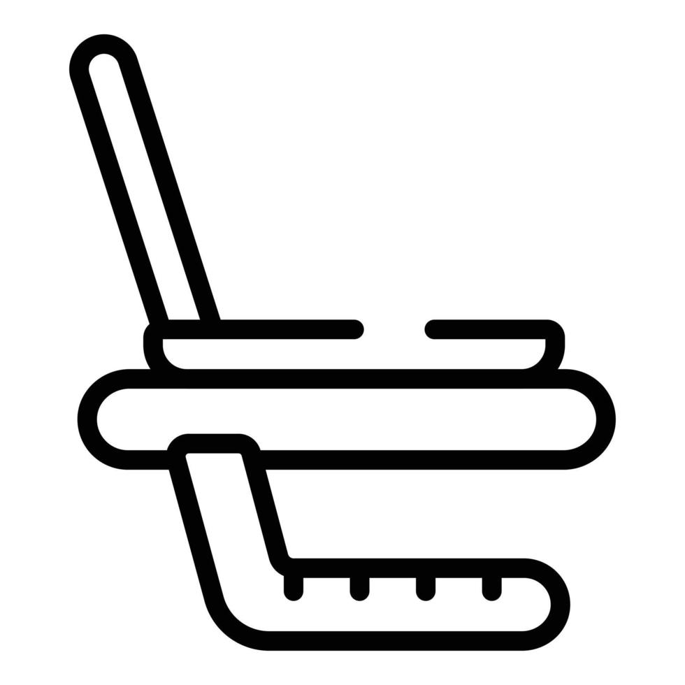 vector de contorno de icono de soporte de escritorio para computadora portátil. postura de trabajo