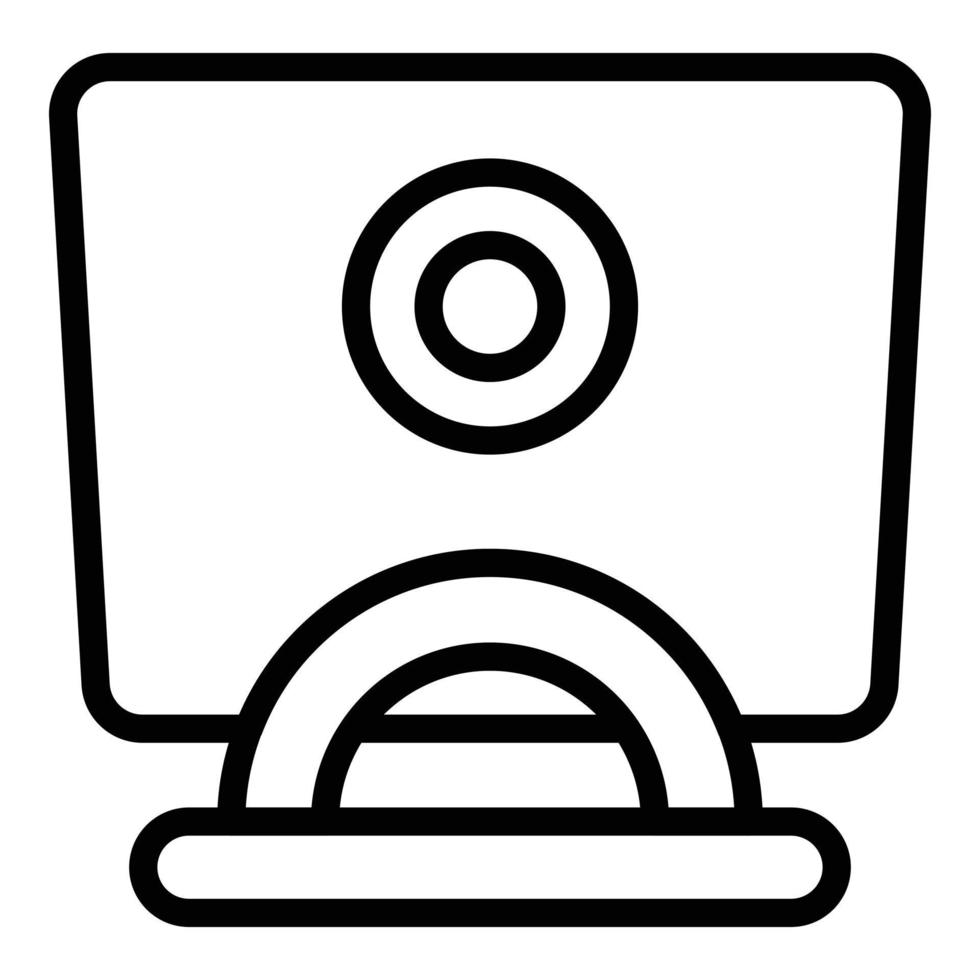Spine laptop stand icon outline vector. Computer adjustable vector