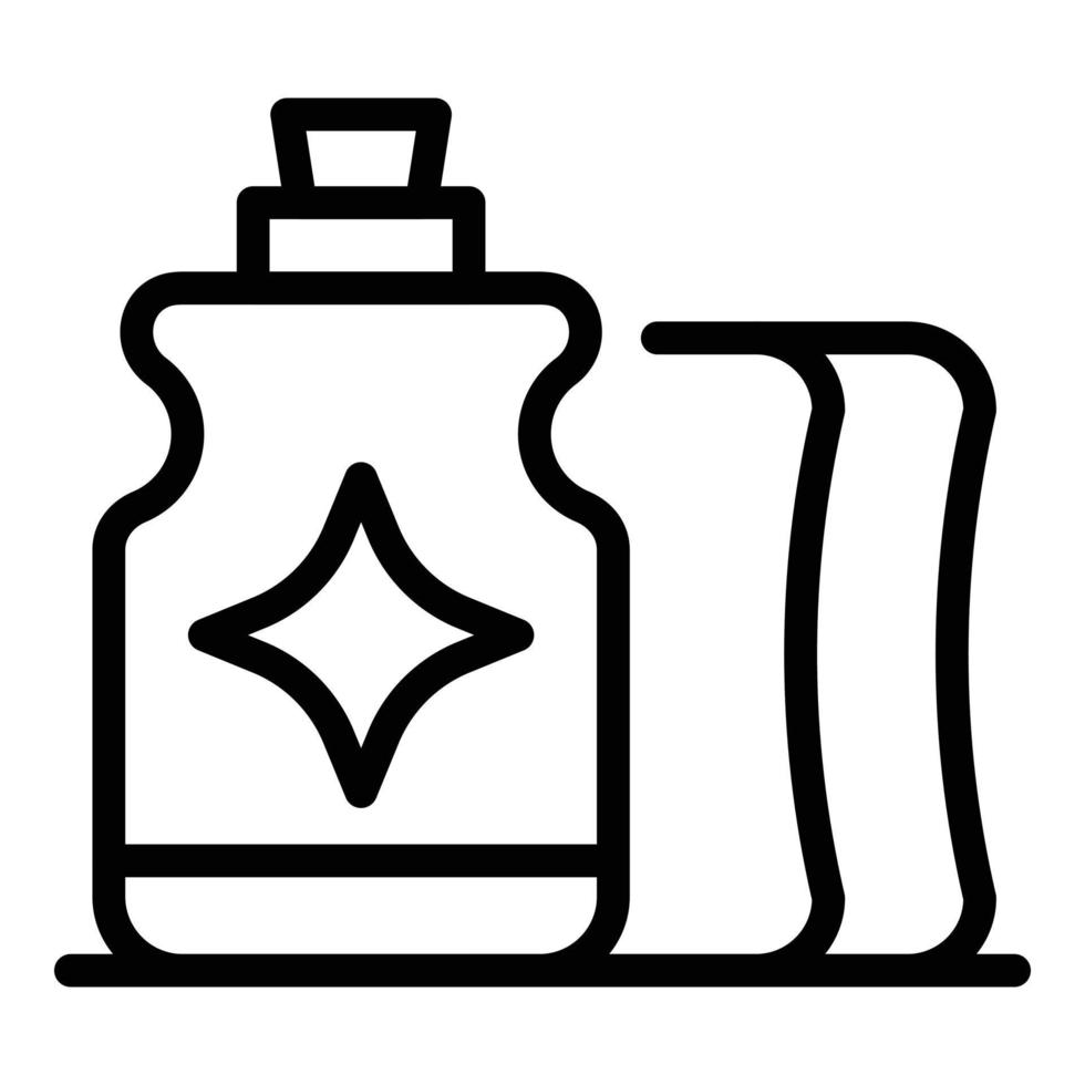 Lemon dishwash icon outline vector. Liquid bottle vector