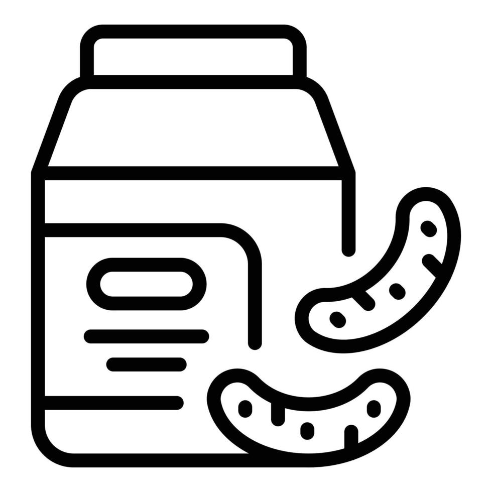 Cashew nut jar icon outline vector. Vegetable milk vector