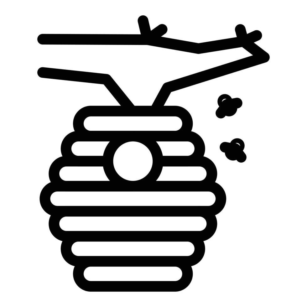 Tree branch bee hive icon outline vector. Honey nectar vector