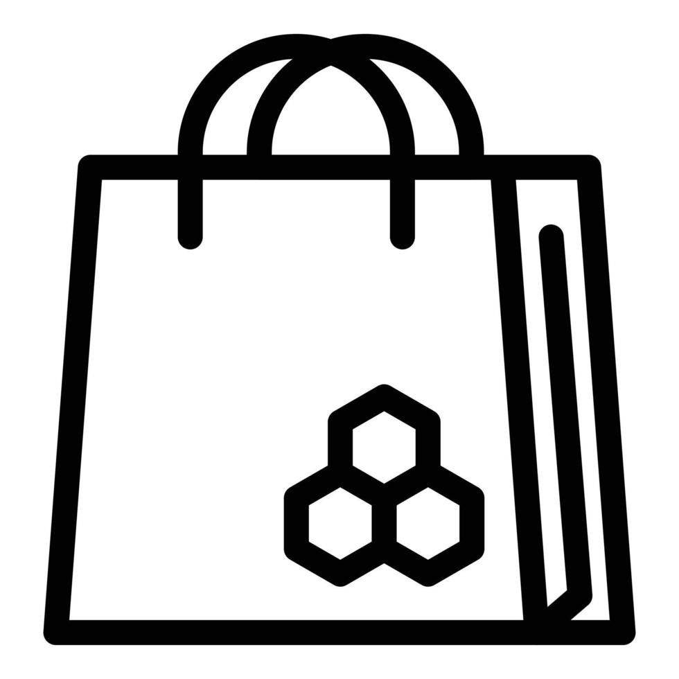 Honey product bag icon outline vector. Flower propolis vector