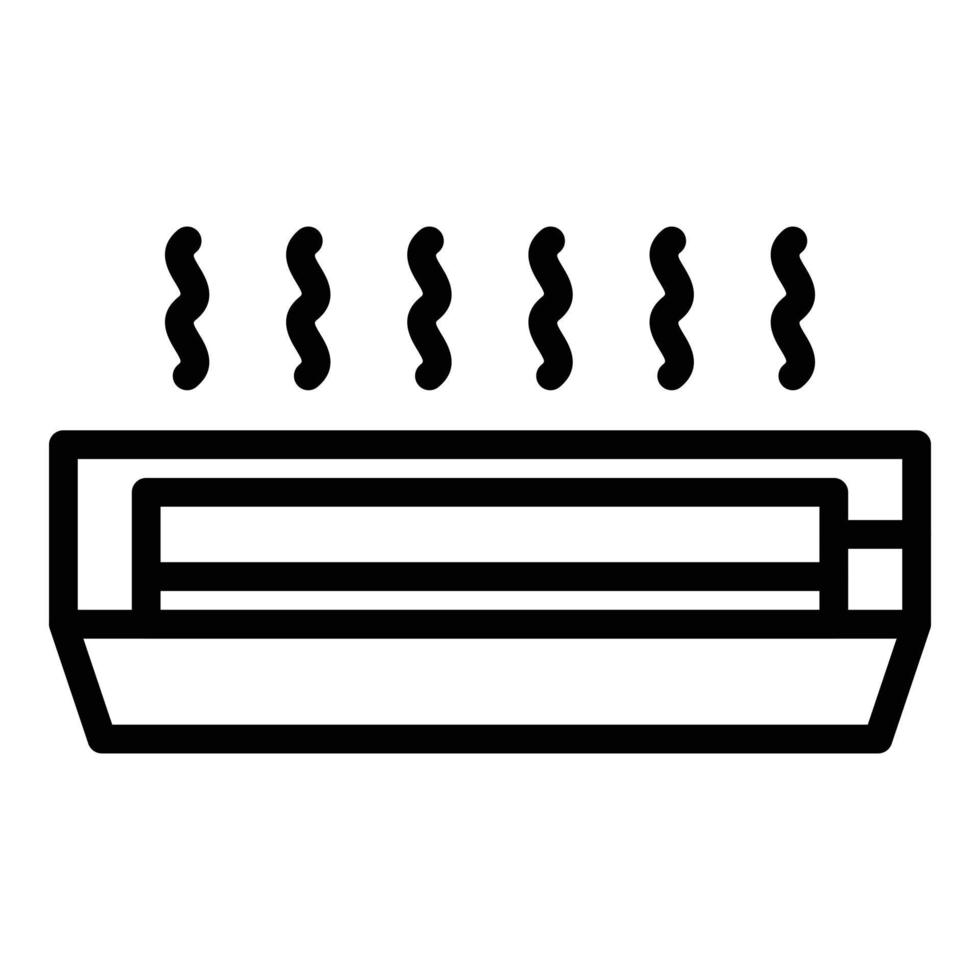 Air conditioner heat icon outline vector. Radiator electric vector