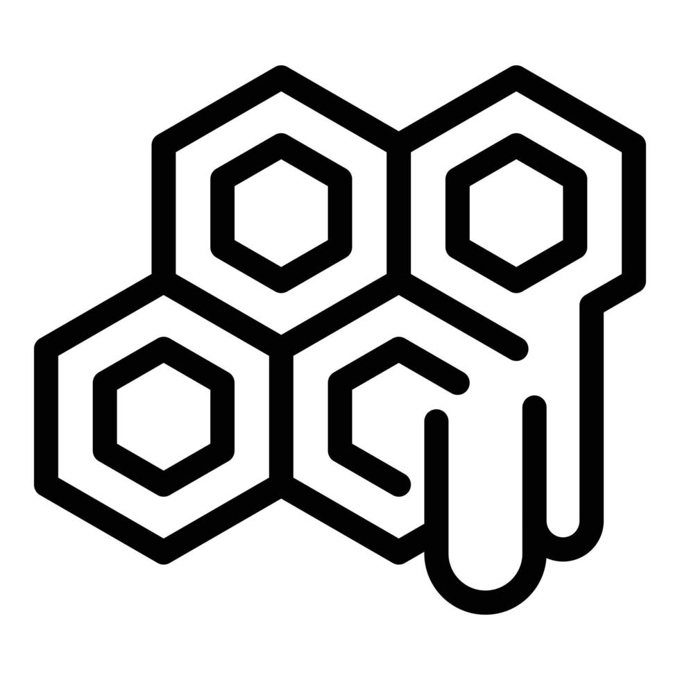 Bee honey comb icon outline vector. Hive propolis vector