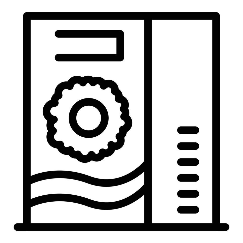 Cereal flakes icon outline vector. Corn box vector
