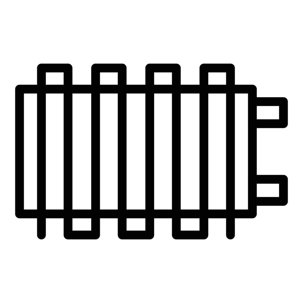 Wall heater icon outline vector. Electric radiator vector
