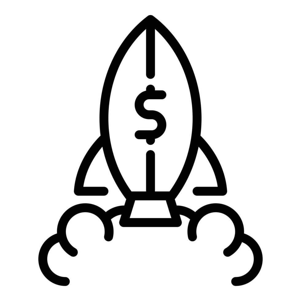 Finance startup icon outline vector. Money work vector