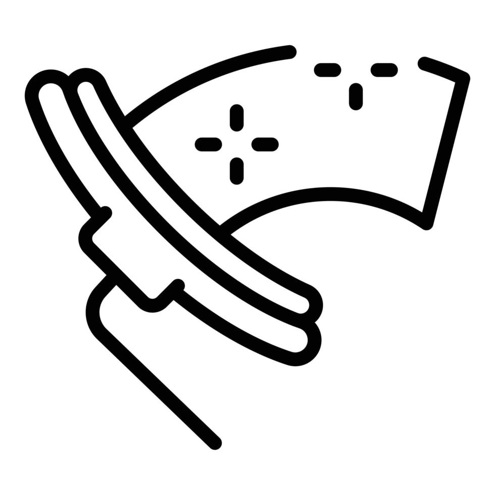 Window windshield wiper icon outline vector. Car windscreen vector