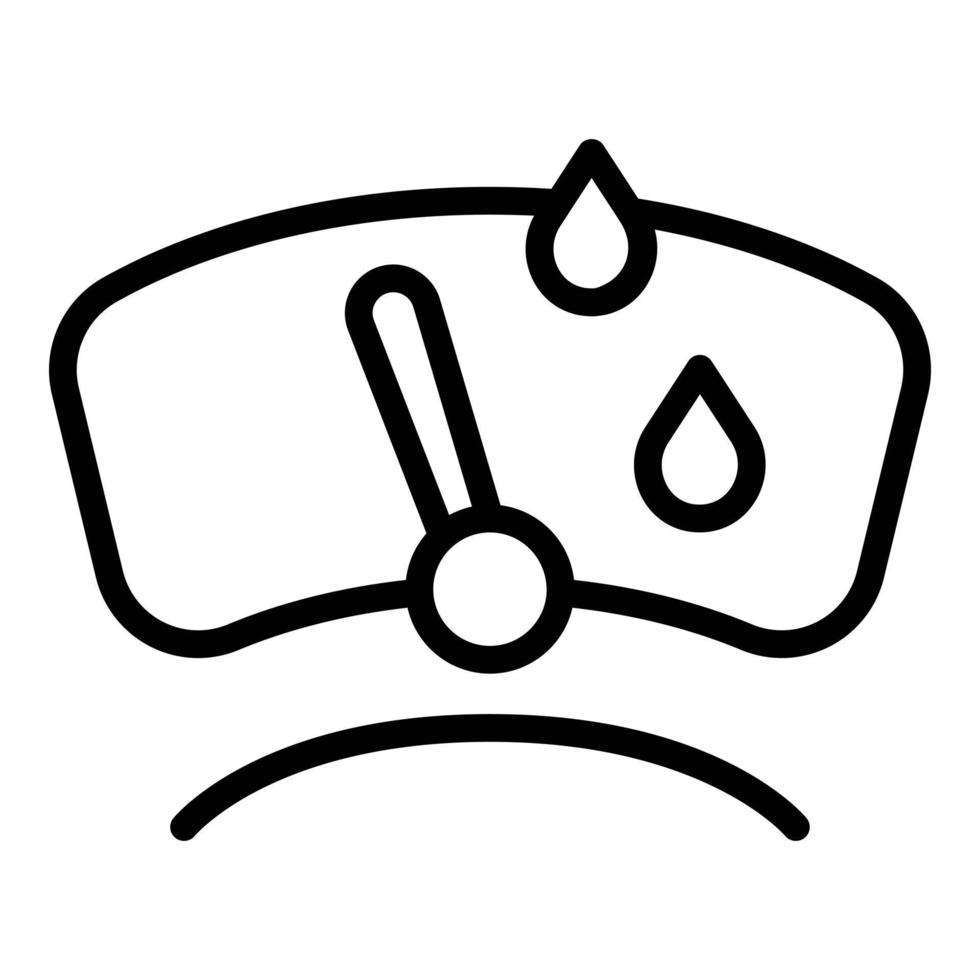 Windshield wiper icon outline vector. Car windscreen vector