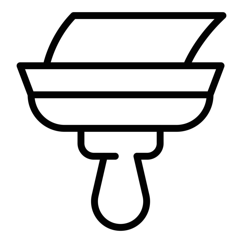 vector de contorno de icono de limpiaparabrisas de automóvil. lluvia limpia