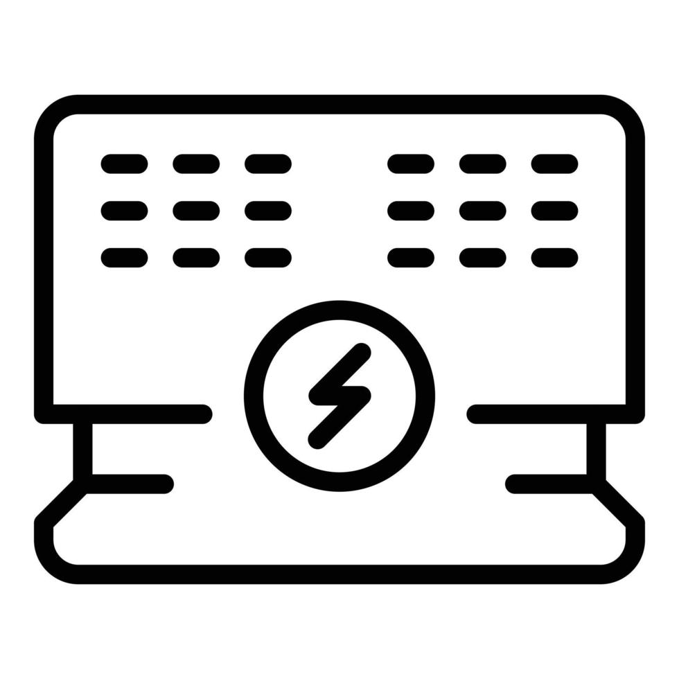 Household heating icon outline vector. Electric heater vector