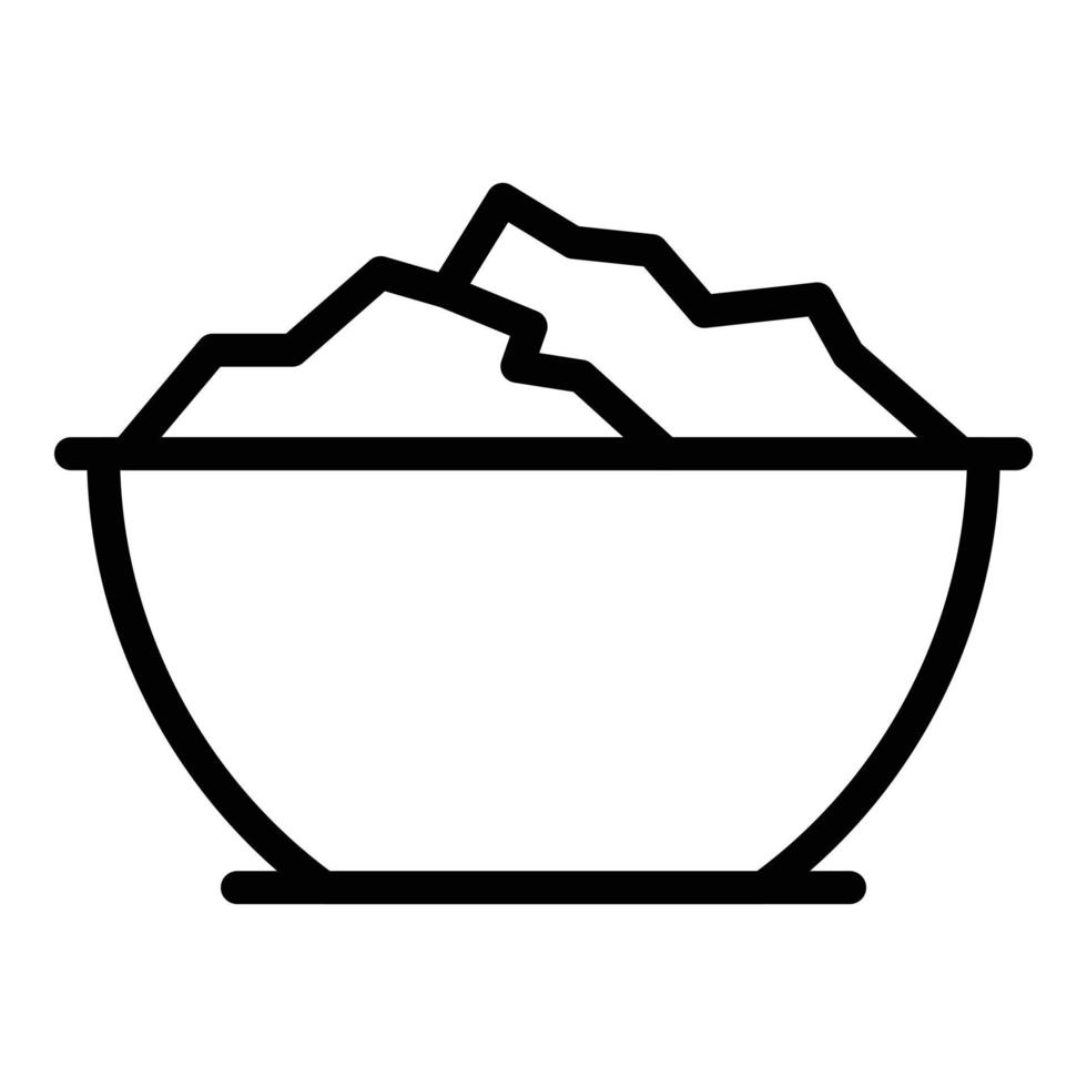 Vegan cereal food icon outline vector. Breakfast milk vector