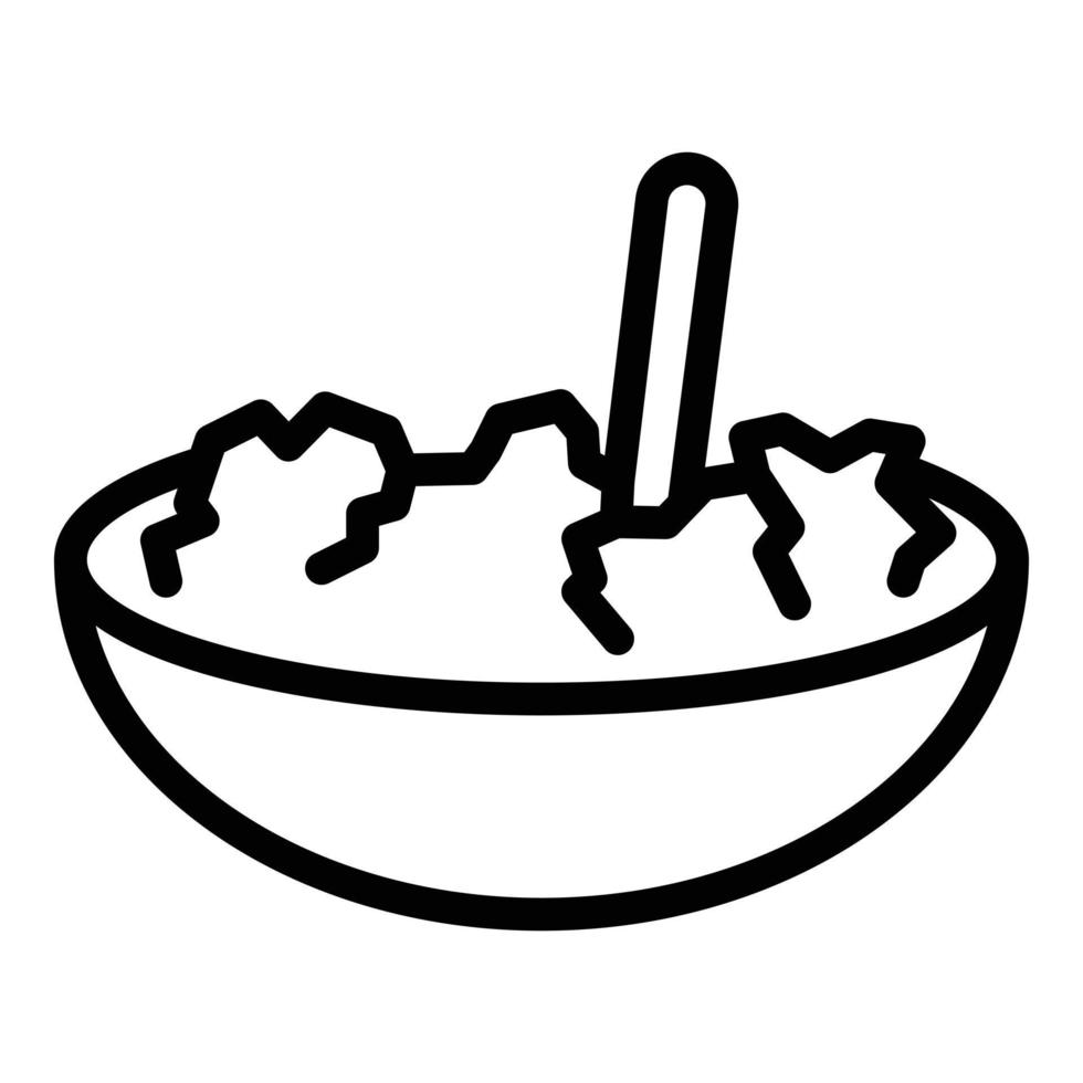 Cereal plates icon outline vector. Breakfast bowl vector