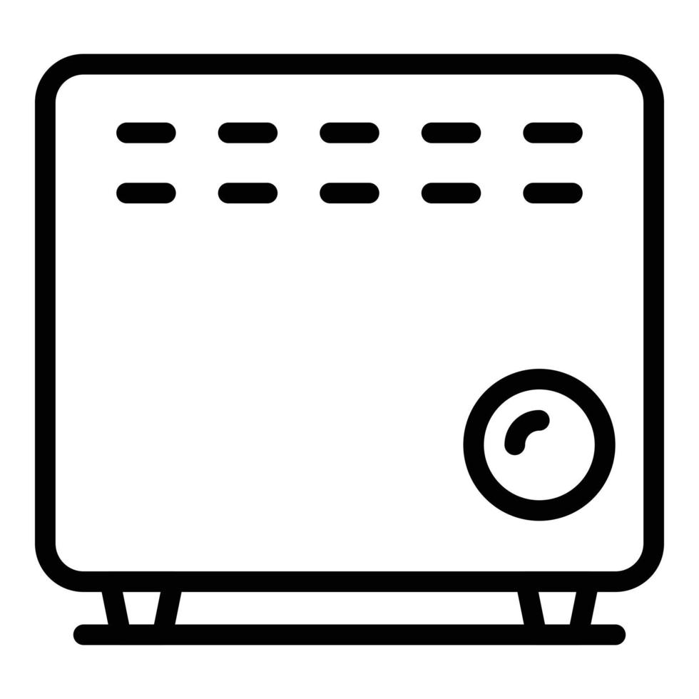 Electric valve convector icon outline vector. Heating radiator vector