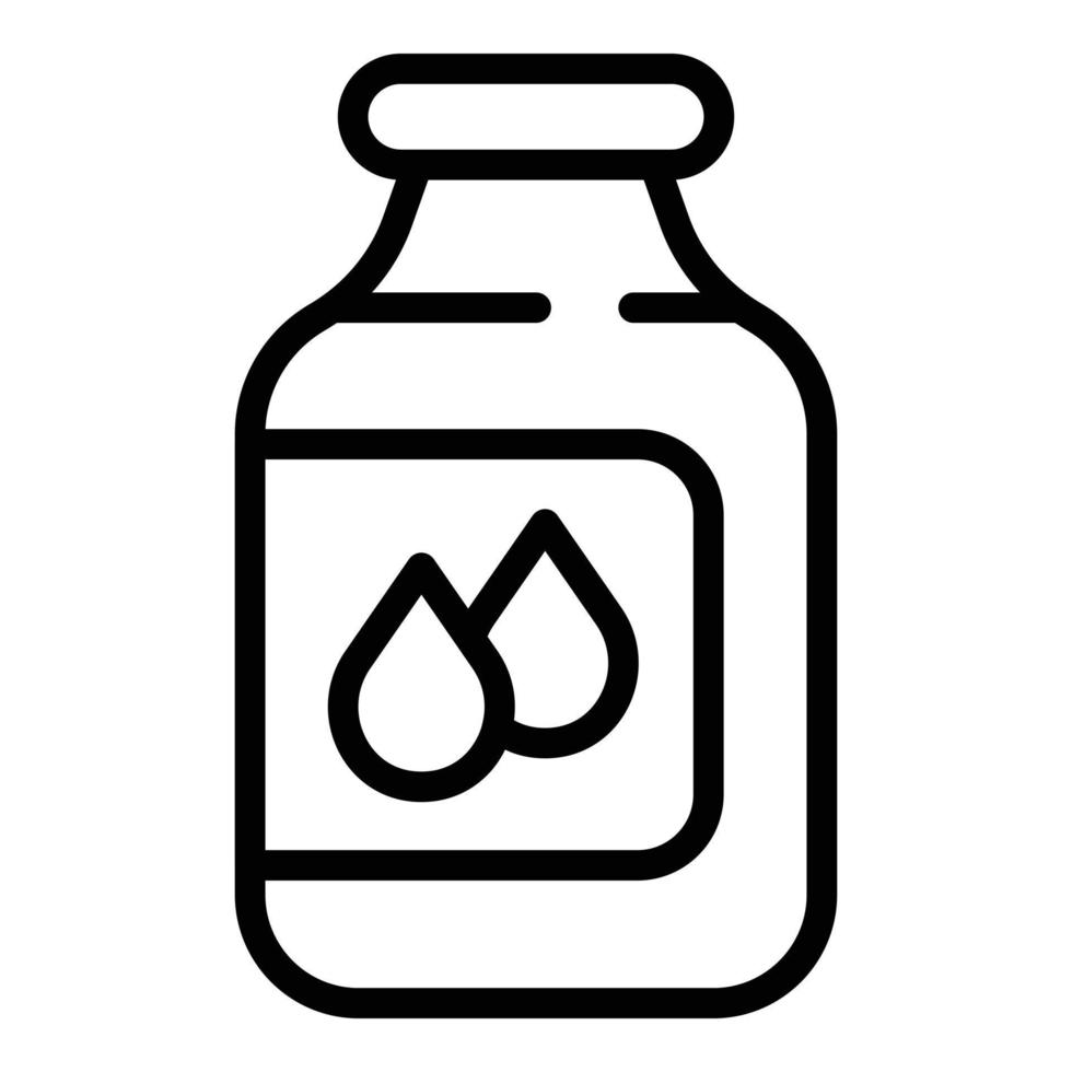 Milk bottle icon outline vector. Vegetable drink vector