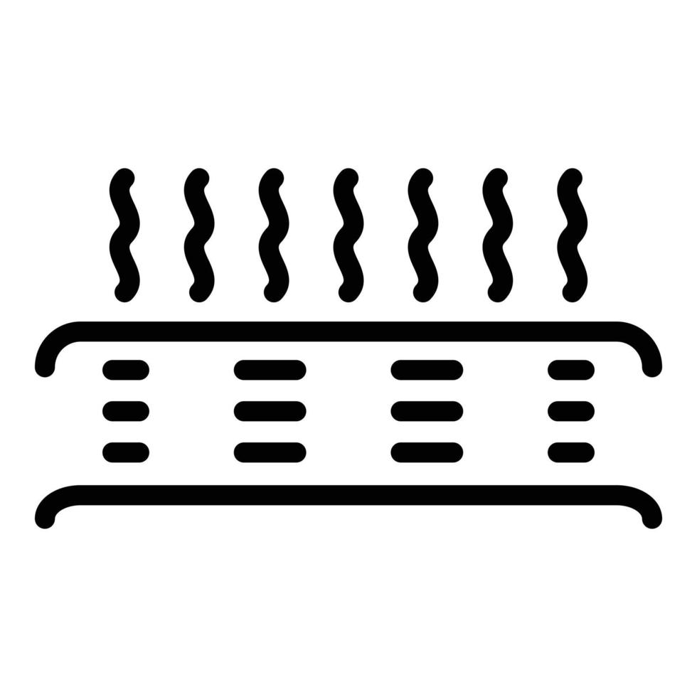 Heating icon outline vector. Electric radiator vector