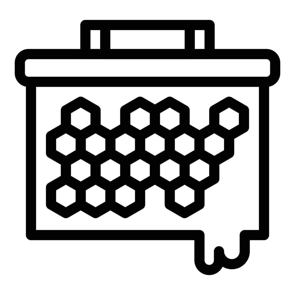 Honey bee rack icon outline vector. Flower propolis vector