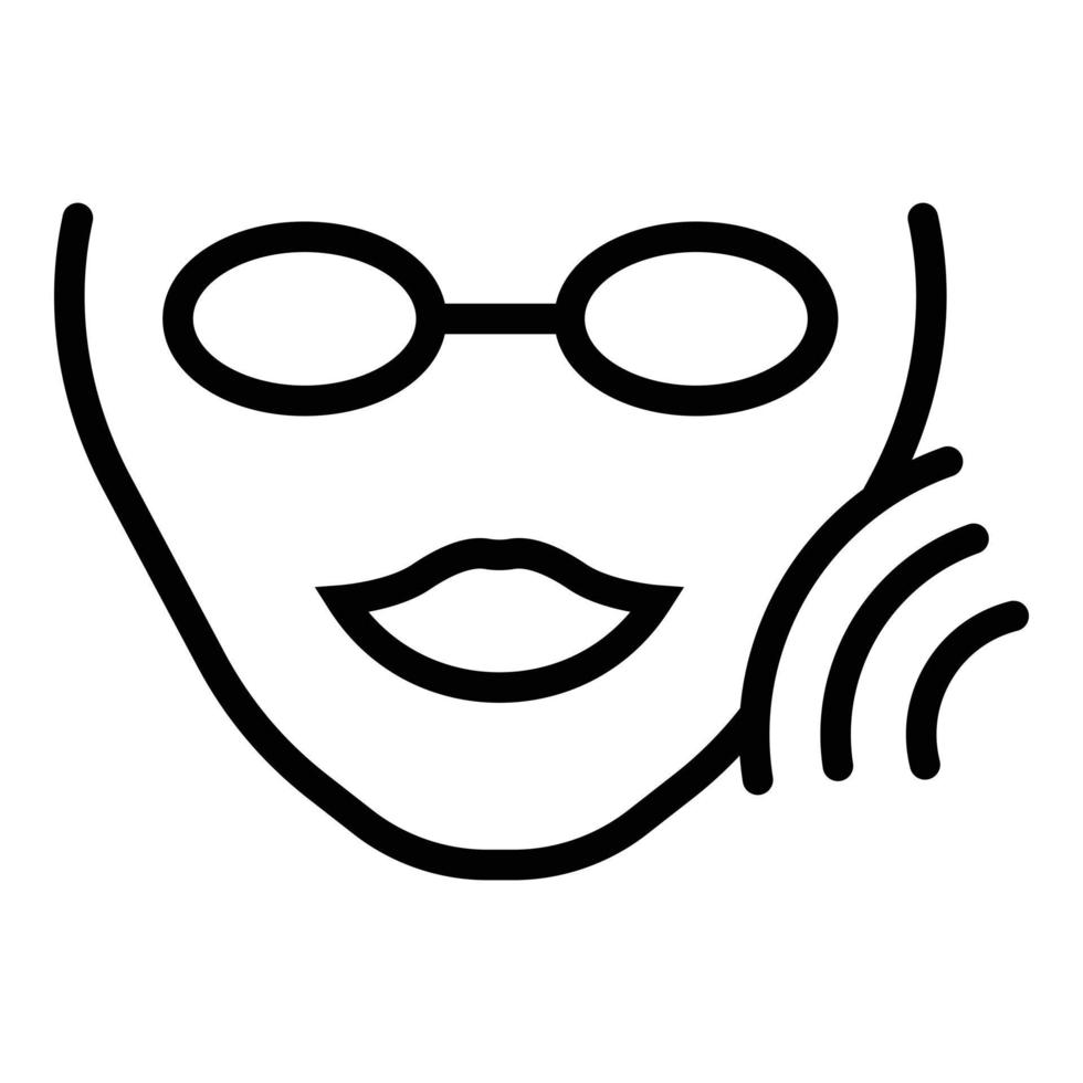 Sound face care icon outline vector. Facial treatment vector