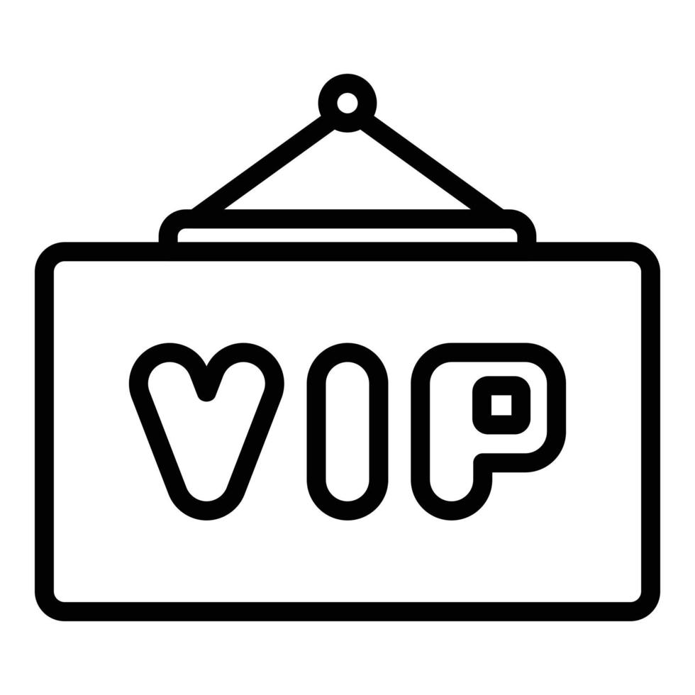 Vip event board icon outline vector. Music party vector