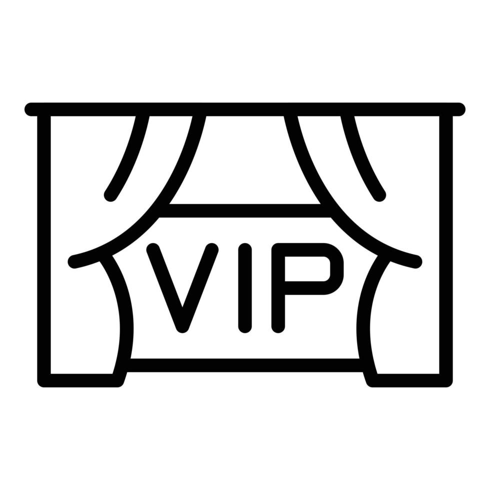 vector de contorno de icono de concierto de evento vip. estrella de cine