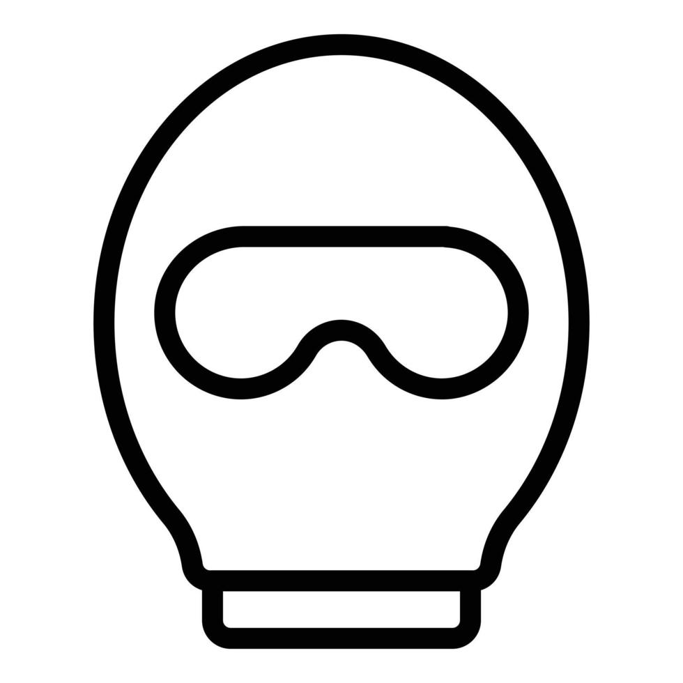 Under helmet cap icon outline vector. Biker equipment vector