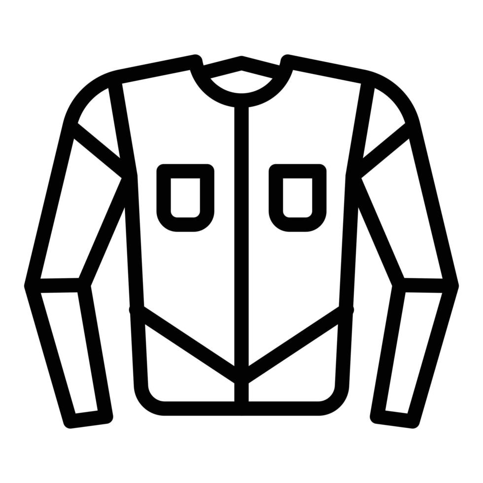 Biker jacket icon outline vector. Biker equipment vector
