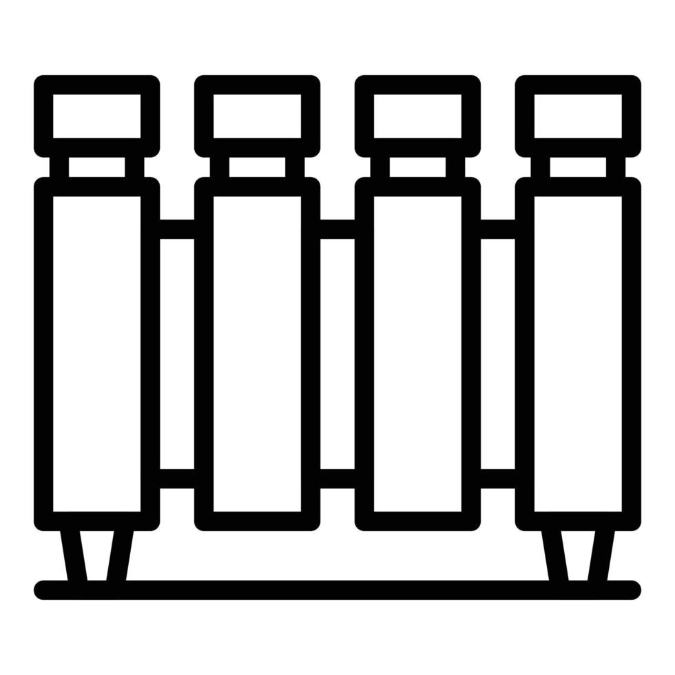 Household radiator icon outline vector. Home heat vector