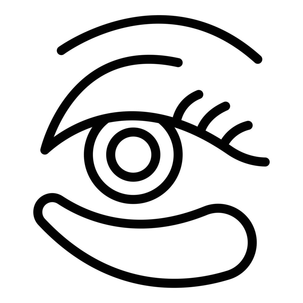 Cosmetic eye patch icon outline vector. Gel under vector