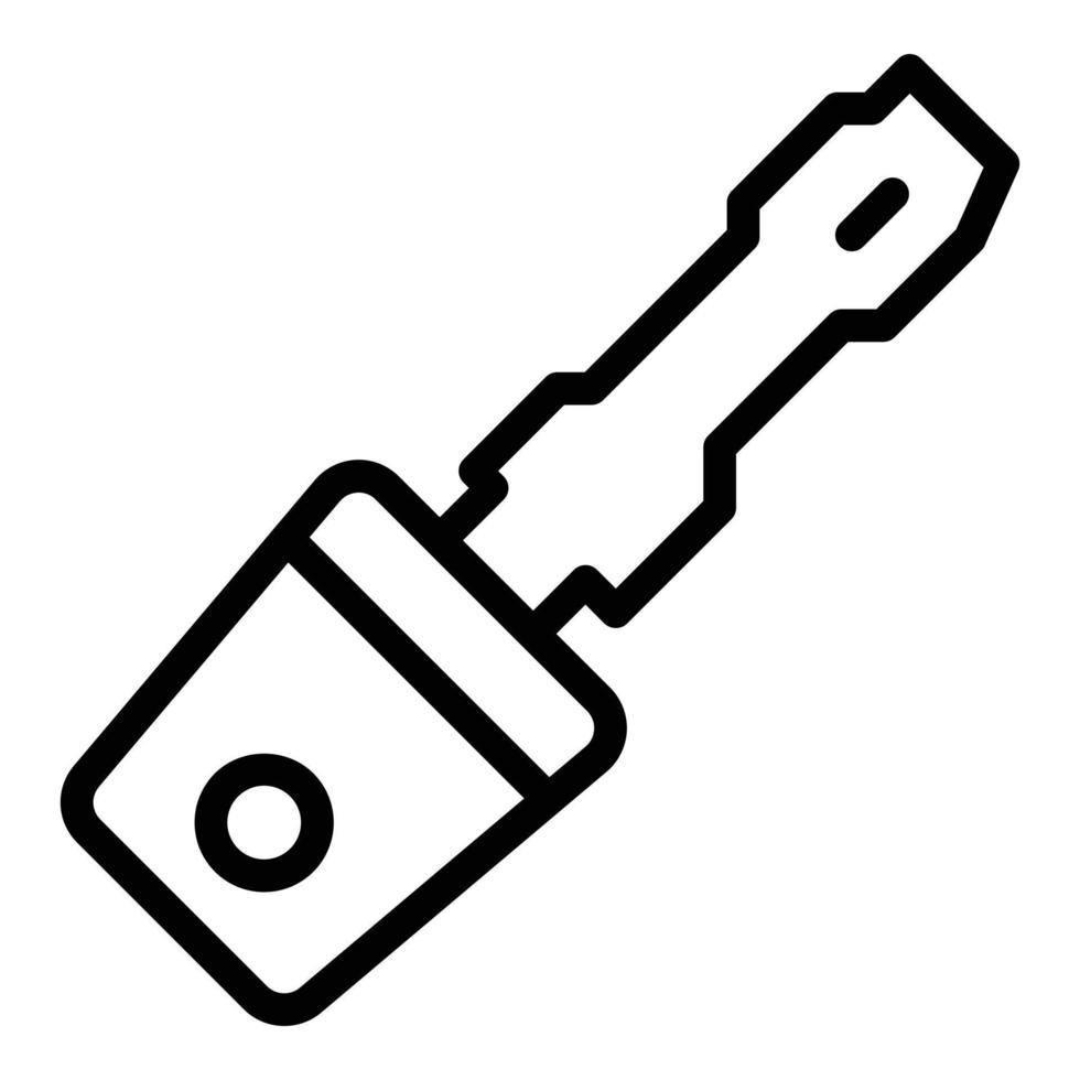 Bike key icon outline vector. Start engine vector