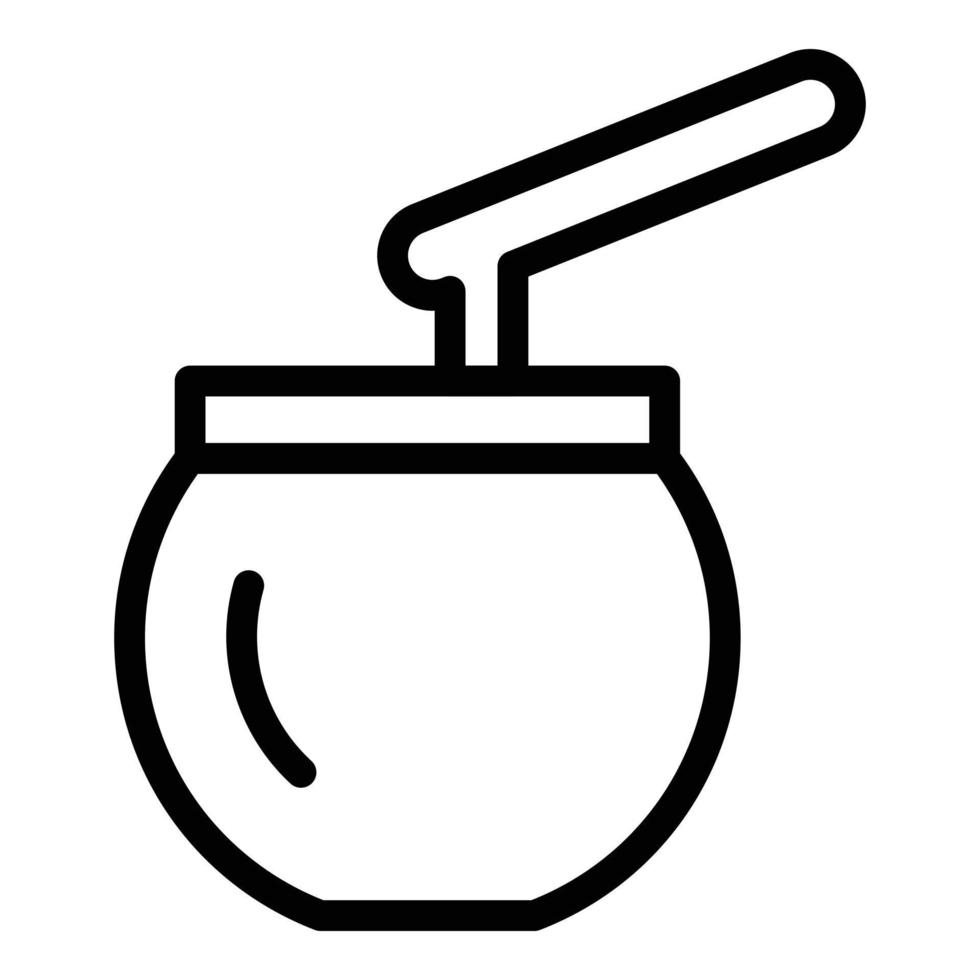 Wax jar icon outline vector. Aromatic depilation vector