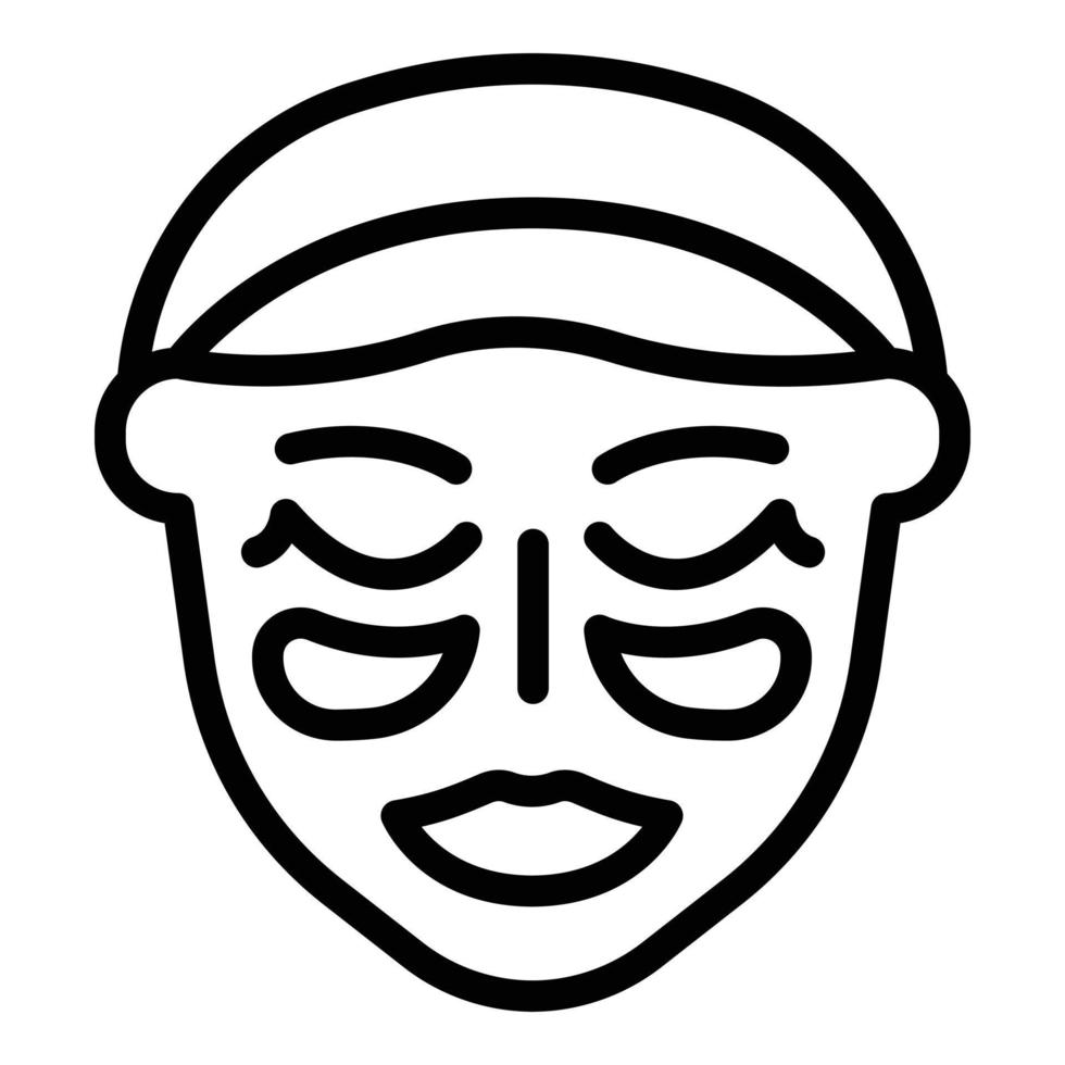 Cream under eyes icon outline vector. Eye patch vector