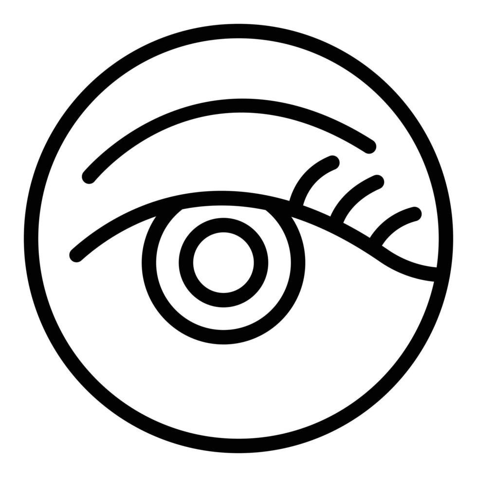 Gel patch icon outline vector. Eye mask vector