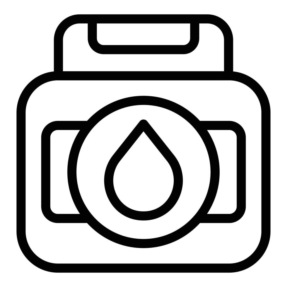 Eye cream jar icon outline vector. Face patch vector